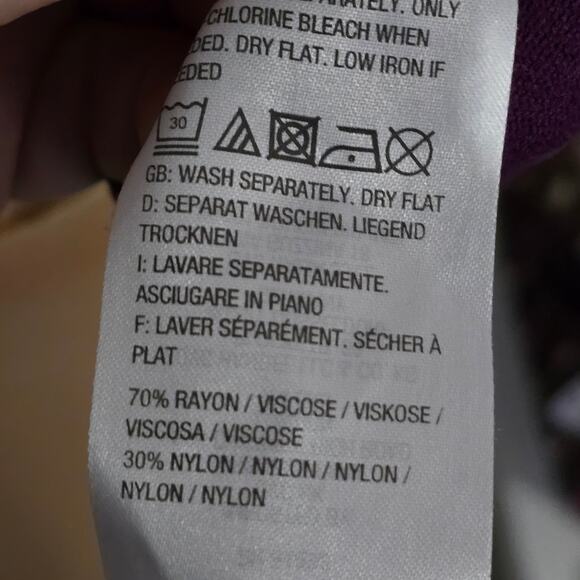 Susan Graver Purple Long Sleeve 1/4 Zip Pullover Sweater 2X - Picture 6 of 6